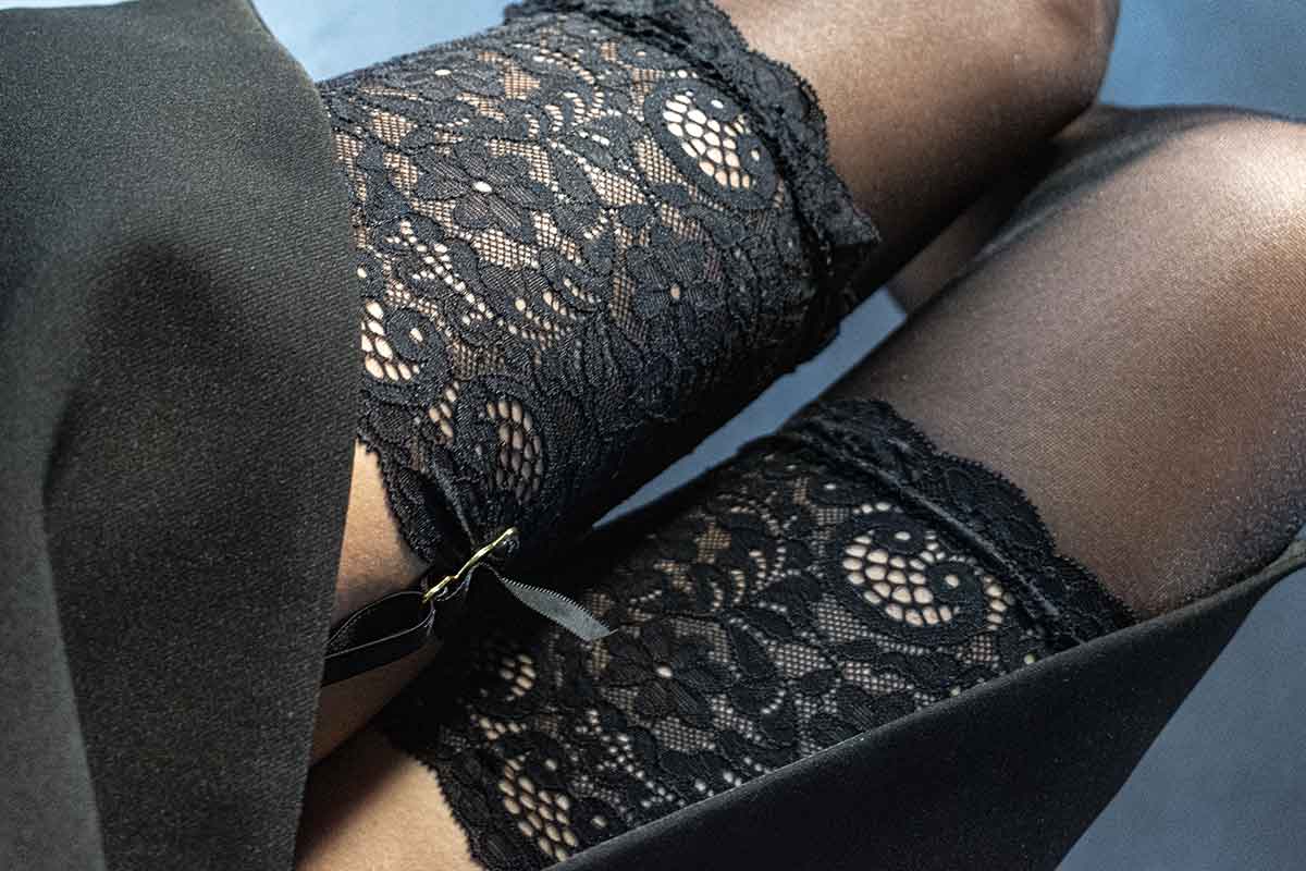 5 Paia Calze Rete Donna Ultra Sottili - Calze Al Ginocchio Nere, Taglia Unica