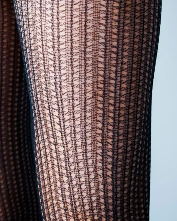 Collant traforato Catsuit 30 colore Nero Dettaglio tessuto